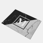 大理石のモノグラム ドアマット (アングル)