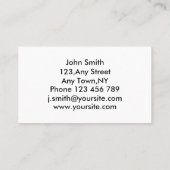 大理石のライオンの名刺のテンプレート 名刺 (裏面)