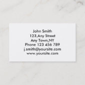 大理石のライオンの名刺のテンプレート 名刺 (裏面)