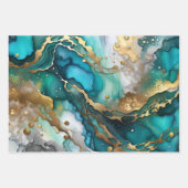 大理石のラッピング紙シートのセット ラッピングペーパーシート (正面)