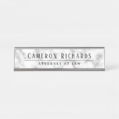 大理石のルック名とタイトルテンプレート デスクネームプレート (正面)