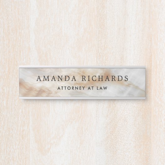 大理石のルック名とタイトル サインプレート (正面)