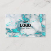 大理石のロゴティール（緑がかった色） 名刺 (正面)