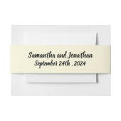 大理石の上に咲くエレガントな白と紫の花 招待状ベリーバンド (正面例)