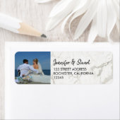 大理石の上に自分の個人的な写真を結婚作成 ラベル (インサイチュ)