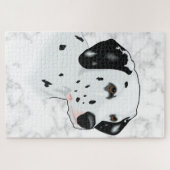 大理石の上の犬 ジグソーパズル (横)