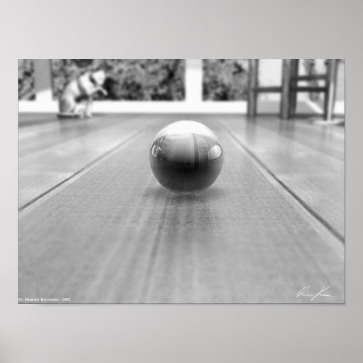 大理石の世界 – 白黒 ポスター (正面)