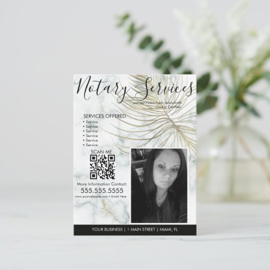 大理石の公証人サービスフォトビジネスフライヤー ポストカード