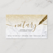 大理石の公証人ローンシック金ゴールドグリッタータイポグラフィ 名刺 (正面)