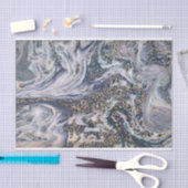 大理石の効果の青く贅沢なギフト用包装紙のティッシュペーパー 薄葉紙 (クラフト)