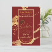 大理石の卒業カードをマスターした 案内状 (スタンド正面)