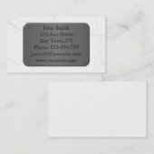 大理石の名刺のテンプレートで金属板 名刺 (正面/裏面)