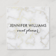 大理石の外観とフェイク金ゴールドアクセント名刺