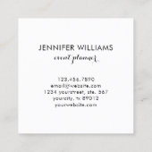 大理石の外観とフェイク金ゴールドアクセント名刺 スクエア名刺 (裏面)