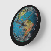 大理石の大理石 – 地球 ラウンド壁時計 (傾斜)