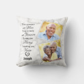 大理石の家族の写真追悼の記念記念 クッション (正面)