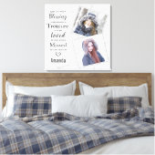 大理石の家族フォトメモリアル キャンバスプリント (インサイチュ (寝室))