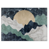 大理石の山の風景 カッティングボード (正面)