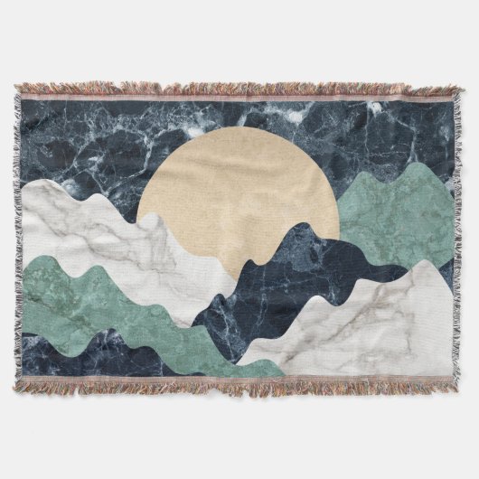 大理石の山の風景 スローブランケット (正面)