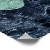 大理石の山の風景 ポスター (角)