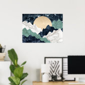 大理石の山の風景 ポスター (ホームオフィス)