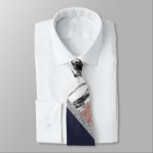 大理石の幾何学的なばら色の金ゴールドの濃紺の三角形 ネクタイ (タイ)