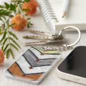 大理石の床 キーホルダー (正面右)