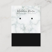 大理石の手作りアーティザンイヤリングディスプレイカード コーリングカード (正面)