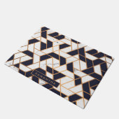 大理石の抽象的なモザイク ドアマット (アングル)