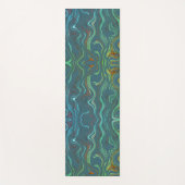 大理石の数々の式の色の線 ヨガマット (正面)