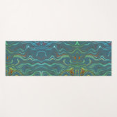 大理石の数々の式の色の線 ヨガマット (正面(横))