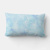 大理石の旋回プリント淡い色の- sky blue ランバークッション (裏面)