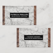 大理石の木の背景 名刺 (正面/裏面)