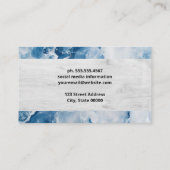 大理石の木目(青) 名刺 (裏面)