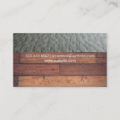 大理石の木製カーペット 名刺 (裏面)