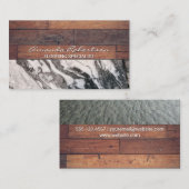 大理石の木製カーペット 名刺 (正面/裏面)