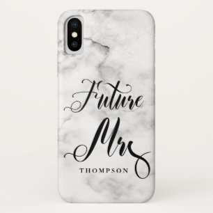 大理石の未来ミセス書道の花嫁になる iPhone X ケース