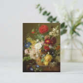 大理石の棚の静物画、1800-01年を開花して下さい ポストカード (スタンド正面)