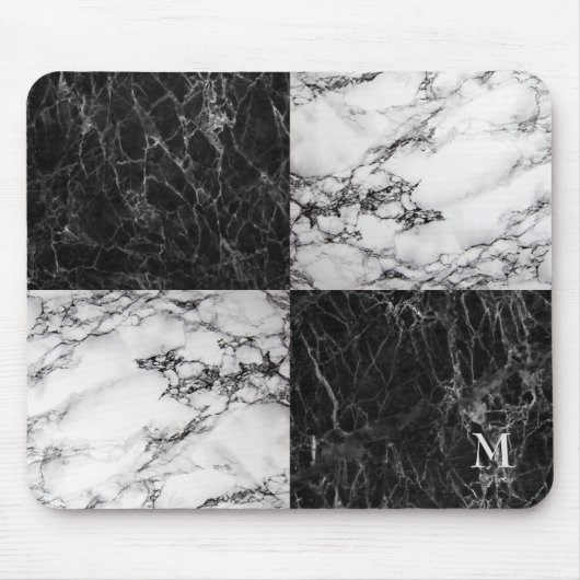 大理石の正方形 マウスパッド (正面)