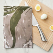 大理石の水仙 キッチンタオル (四つ折り)