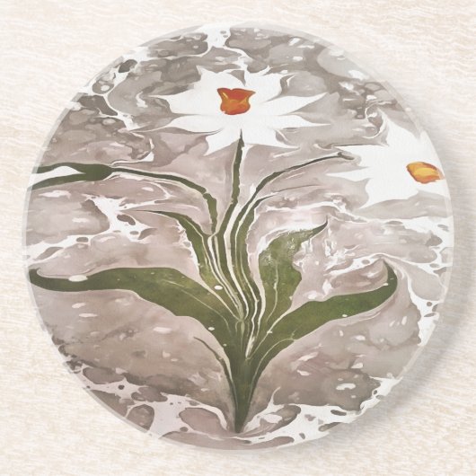 大理石の水仙 コースター (正面)