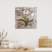 大理石の水仙 ポスター (キッチン)