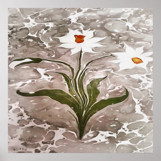 大理石の水仙 ポスター (正面)