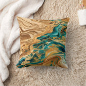 大理石の水彩 クッション (ブランケット)