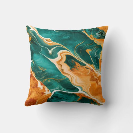 大理石の水色 クッション (裏面)