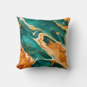 大理石の水色 クッション (正面)