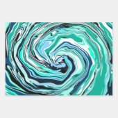 大理石の流体アート ラッピングペーパーシート (正面)