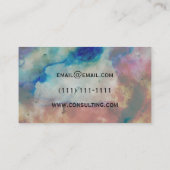 大理石の渦巻のペンキの石色の名刺 名刺 (裏面)