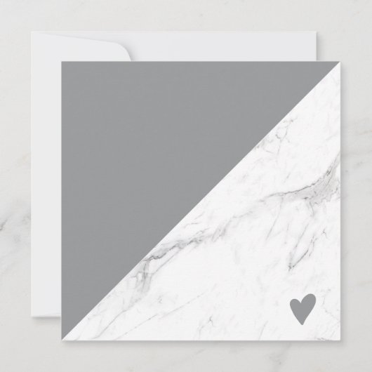 大理石の灰色のブロック正方形のギフト証明書のロゴ (裏面)