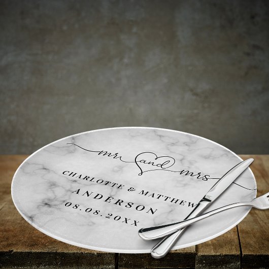 大理石の白いミセスエレガントミセス結婚 カッティングボード